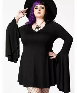 New In Killstar Hagatha Sorceress 70's Dress Black