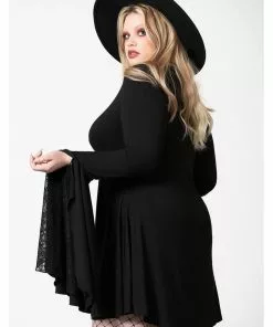 New In Killstar Hagatha Sorceress 70's Dress Black