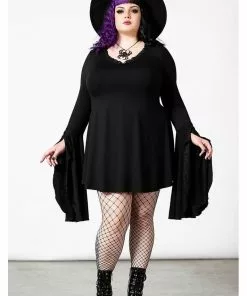 New In Killstar Hagatha Sorceress 70's Dress Black