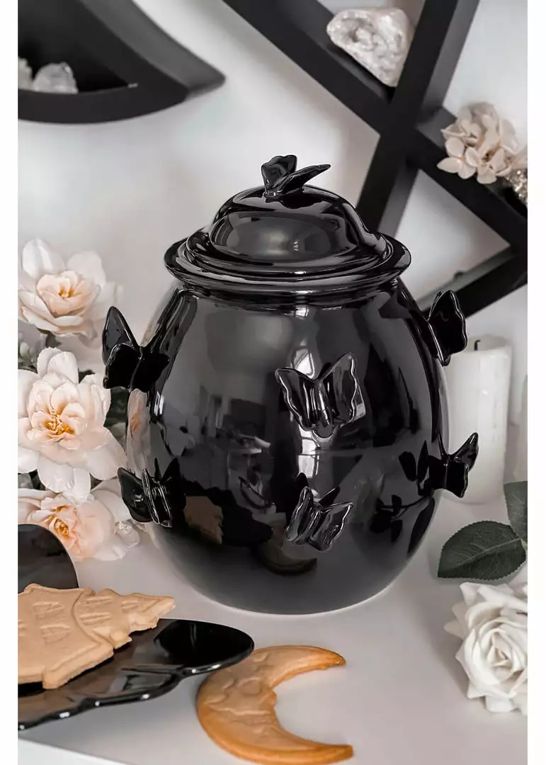 Killstar Darkspell Ceramic Cookie Jar Black 4 Killstar Darkspell Ceramic Cookie Jar Black