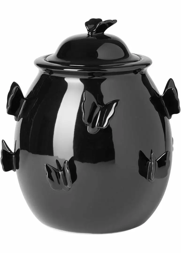 Killstar Darkspell Ceramic Cookie Jar Black 3 Killstar Darkspell Ceramic Cookie Jar Black
