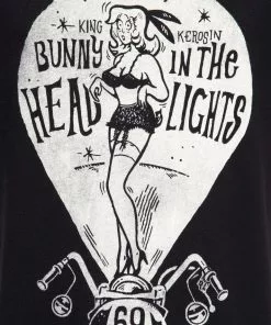 King Kerosin Mens Bunny In The Headlights T-Shirt Black New In