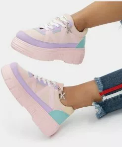 Koi Footwear Aiya Kawaii Platform Trainers Sneakers In Pastel New In