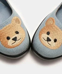 Koi Footwear Bear Denim Mary Janes 60's Pumps Blue