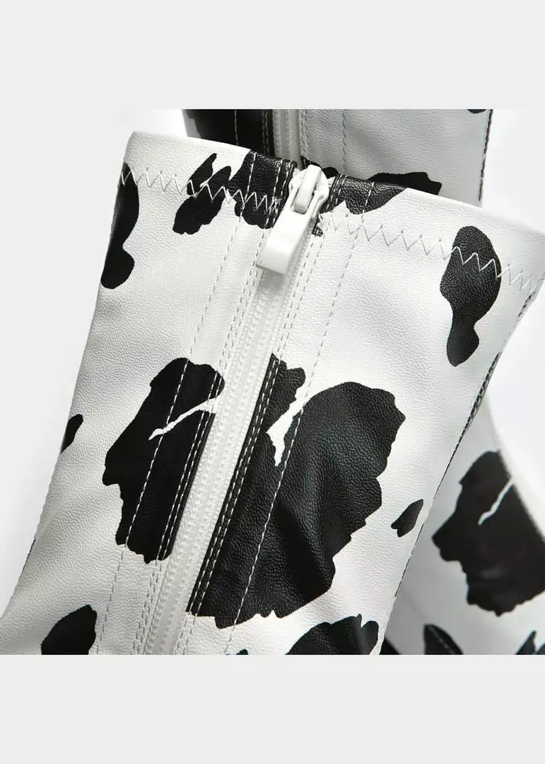 New In Koi Footwear Holy Cow 70's Platform Boot Black White 7 New In Koi Footwear Holy Cow 70's Platform Boot Black White