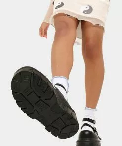 Koi Footwear Warrior Heart Platform Sandals Black Pink New In 10 Koi Footwear Warrior Heart Platform Sandals Black Pink New In