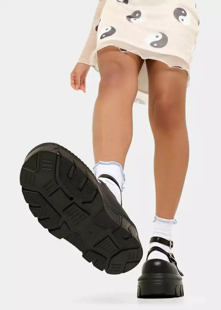 Koi Footwear Warrior Heart Platform Sandals Black Pink New In 6 Koi Footwear Warrior Heart Platform Sandals Black Pink New In