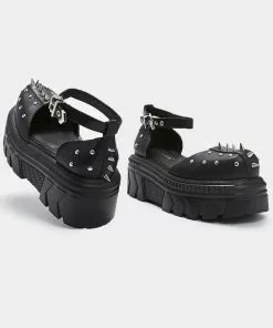 New In Koi Footwear Perfect Spike Platform Sandals Black 10 New In Koi Footwear Perfect Spike Platform Sandals Black