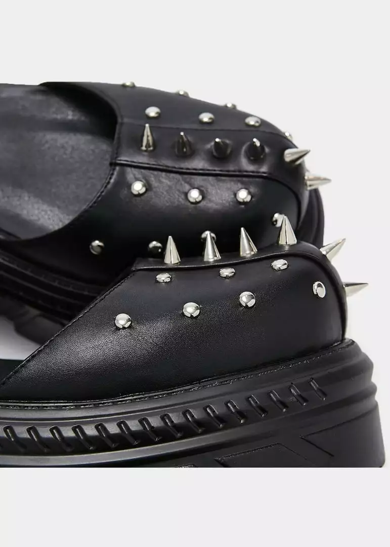 New In Koi Footwear Perfect Spike Platform Sandals Black 8 New In Koi Footwear Perfect Spike Platform Sandals Black