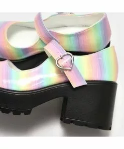 Koi Footwear Tira Candy Dreams Rainbow 60's Mary Janes Pumps Multicolour New In
