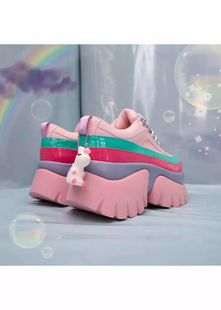 New In Koi Footwear My Little Unicorn Platform Sneakers Pink 6 New In Koi Footwear My Little Unicorn Platform Sneakers Pink