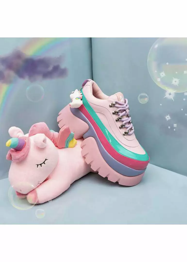 New In Koi Footwear My Little Unicorn Platform Sneakers Pink 7 New In Koi Footwear My Little Unicorn Platform Sneakers Pink
