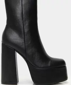 Koi Footwear Lexus Platform 70's Boots Black