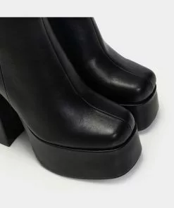 Koi Footwear Lexus Platform 70's Boots Black 9 Koi Footwear Lexus Platform 70's Boots Black