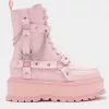 New In Koi Footwear Yami Pastel Platform Boots Pink