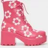 Koi Footwear Orchis Charm Flower Power 60's Boots Pink 1 Koi Footwear Orchis Charm Flower Power 60's Boots Pink