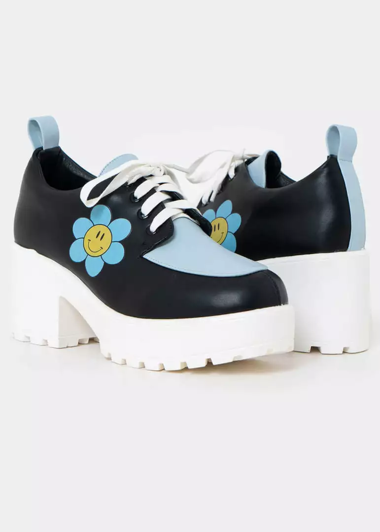 New In Koi Footwear Delicate Art Of A Wallflower Shoes Blue 5 New In Koi Footwear Delicate Art Of A Wallflower Shoes Blue