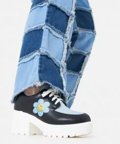 New In Koi Footwear Delicate Art Of A Wallflower Shoes Blue