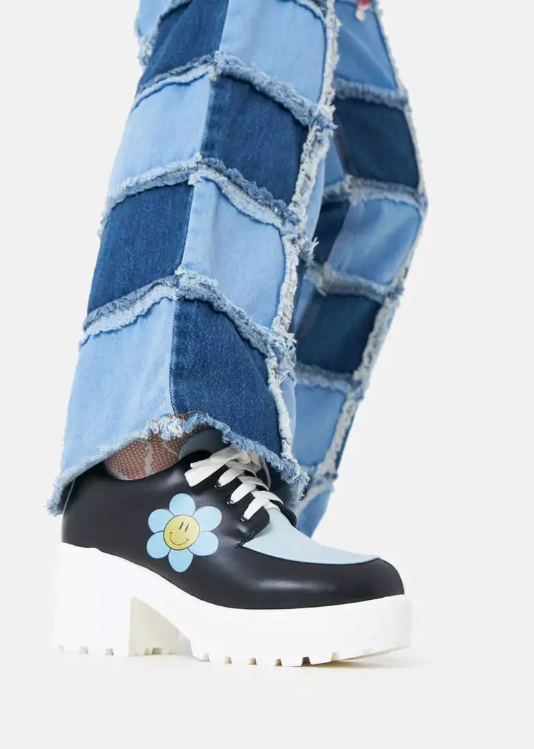 New In Koi Footwear Delicate Art Of A Wallflower Shoes Blue 4 New In Koi Footwear Delicate Art Of A Wallflower Shoes Blue