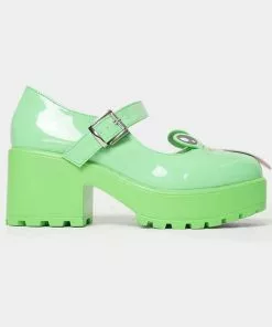 Koi Footwear Tira Cheeky Frog Mary Janes Pumps Green New In