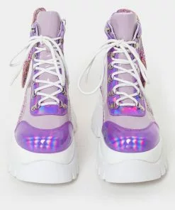 Koi Footwear Wings Of A Pixie Platform Boots Purple New In