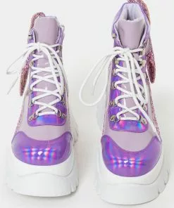 Koi Footwear Wings Of A Pixie Platform Boots Purple New In