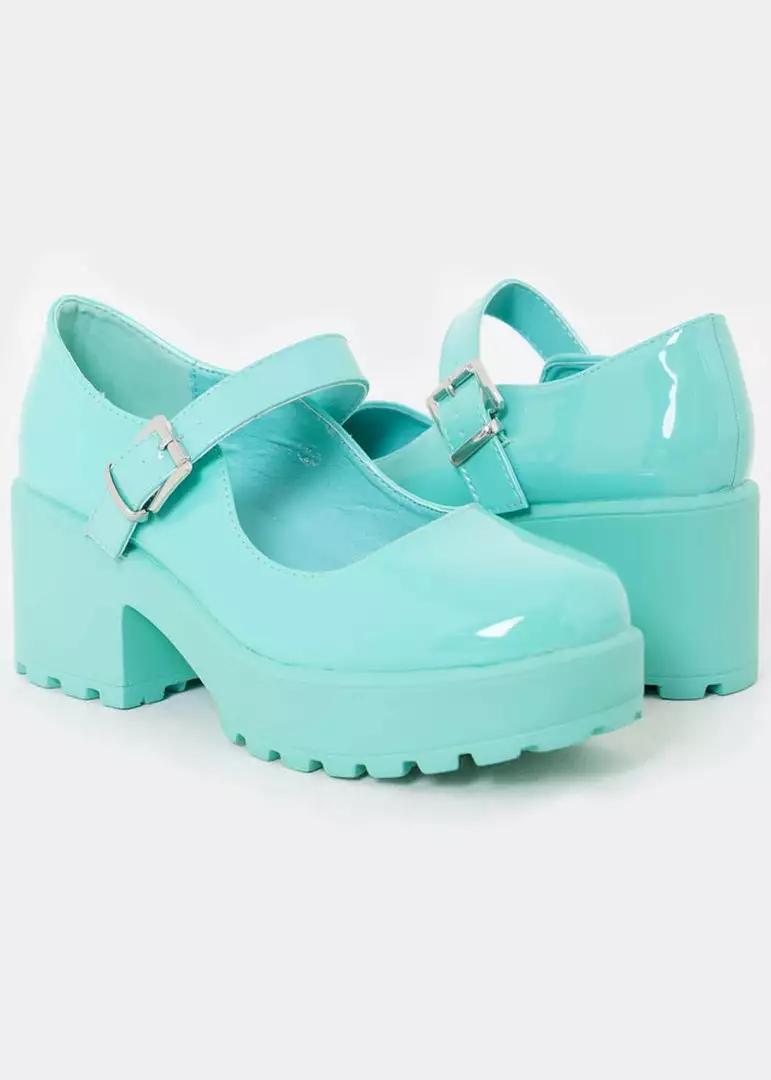 Koi Footwear Tira Patent 60's Mary Janes Mint New In 5 Koi Footwear Tira Patent 60's Mary Janes Mint New In
