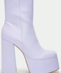 Koi Footwear Lexus 70's Platform Boots Purple New In