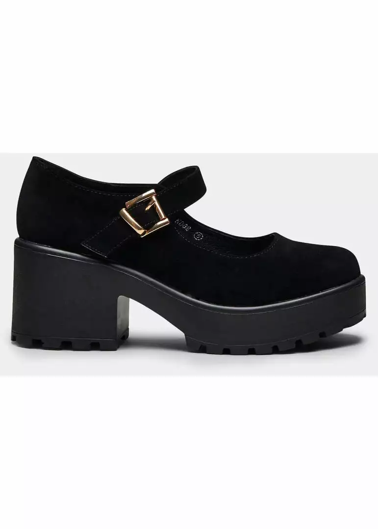 New In Koi Footwear Tira Suede Classic Mary Janes Pumps Black 3 New In Koi Footwear Tira Suede Classic Mary Janes Pumps Black