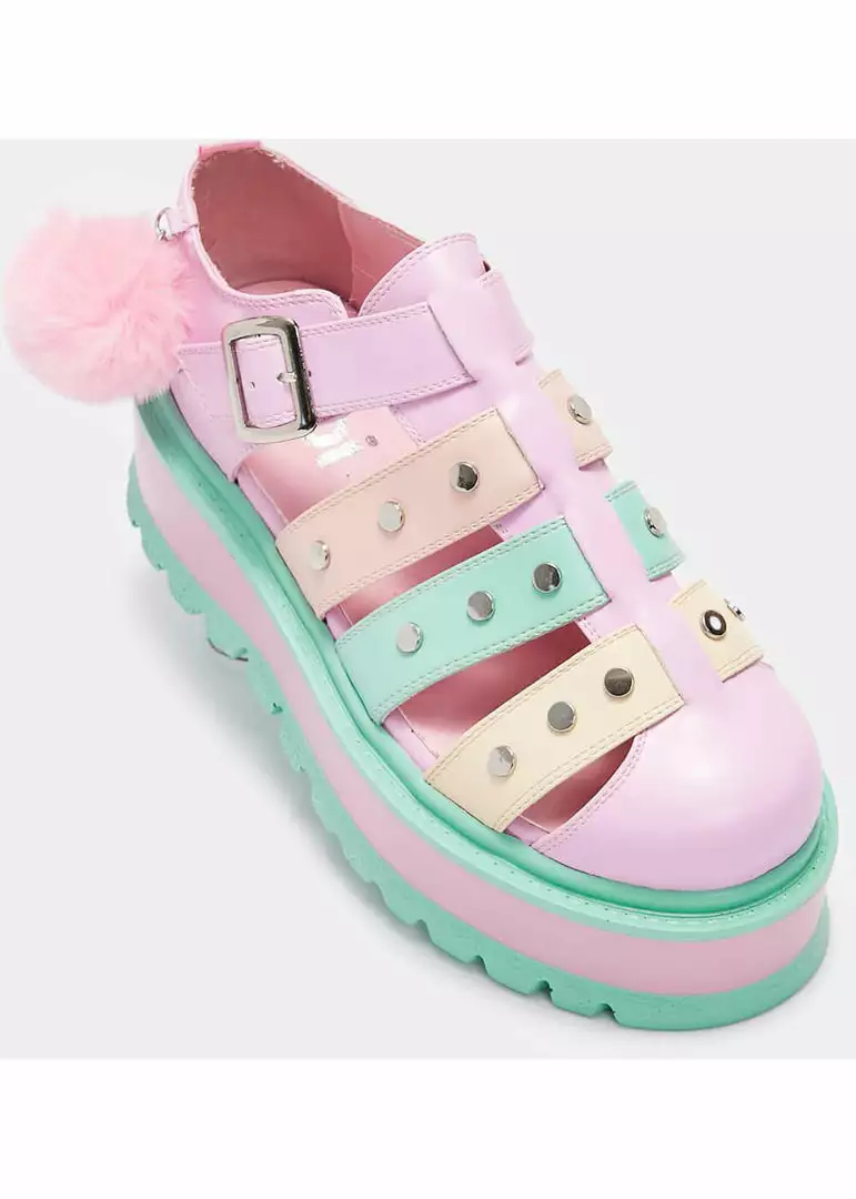 Koi Footwear Nyoka Kawaii Sandals Pastel Rainbow New In 5 Koi Footwear Nyoka Kawaii Sandals Pastel Rainbow New In