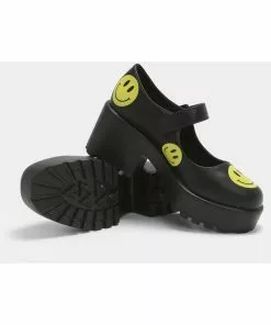 Koi Footwear Smiley Mary Janes Heels Black 13 Koi Footwear Smiley Mary Janes Heels Black