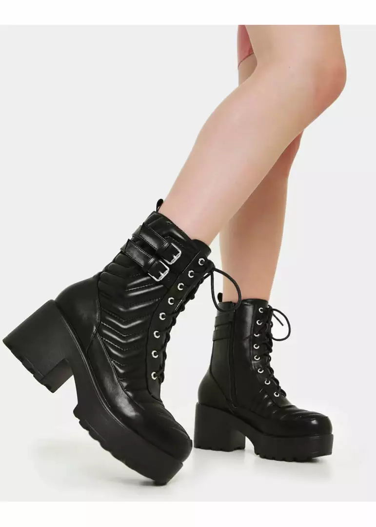 Koi Footwear Takla Padded Boots Black 4 Koi Footwear Takla Padded Boots Black