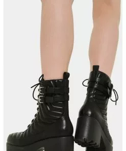 Koi Footwear Takla Padded Boots Black 12 Koi Footwear Takla Padded Boots Black