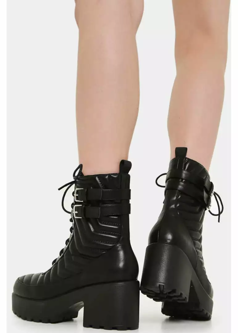 Koi Footwear Takla Padded Boots Black 7 Koi Footwear Takla Padded Boots Black