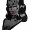 New In Kreepsville Vampira Face XL Enamel Pin Silver