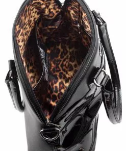 New In Kreepsville Elvira Macabre Mobile Web Handbag Black