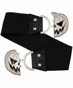 Kreepsville Trick Or Treat Pumpkin Elastic Belt Black New In