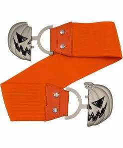 Kreepsville Trick Or Treat Pumpkin Elastic Belt Orange New In