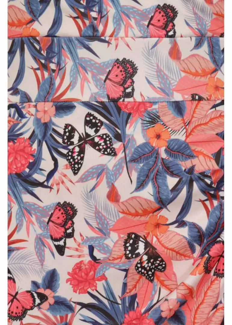 Lady Vintage Elsie Summer Scenes 50's Pencil Dress New In 6 Lady Vintage Elsie Summer Scenes 50's Pencil Dress New In