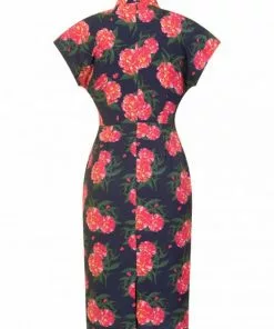 Lindy Bop Emma Camellias 40's Pencil Dress