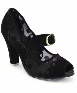 Lola Ramona June Mesh 50's Pumps Black