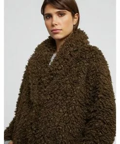 New In Louche Treerise Hair 70's Coat Khaki