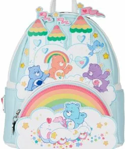 Loungefly Care Bears Care-A-Lot Castle Backpack Multi New In