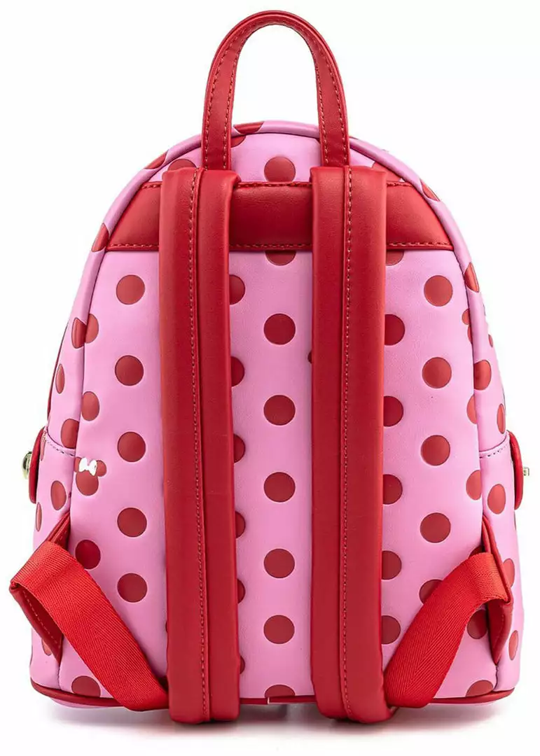 Loungefly Disney Minnie Mouse Polkadot Bow Backpack Wth Fanny Pack Pink 4 Loungefly Disney Minnie Mouse Polkadot Bow Backpack Wth Fanny Pack Pink