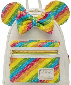 Loungefly Disney Minnie Mouse Sequin Rainbow Backpack