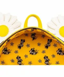 New In Loungefly Disney Minnie Mouse Daisies Backpack Black