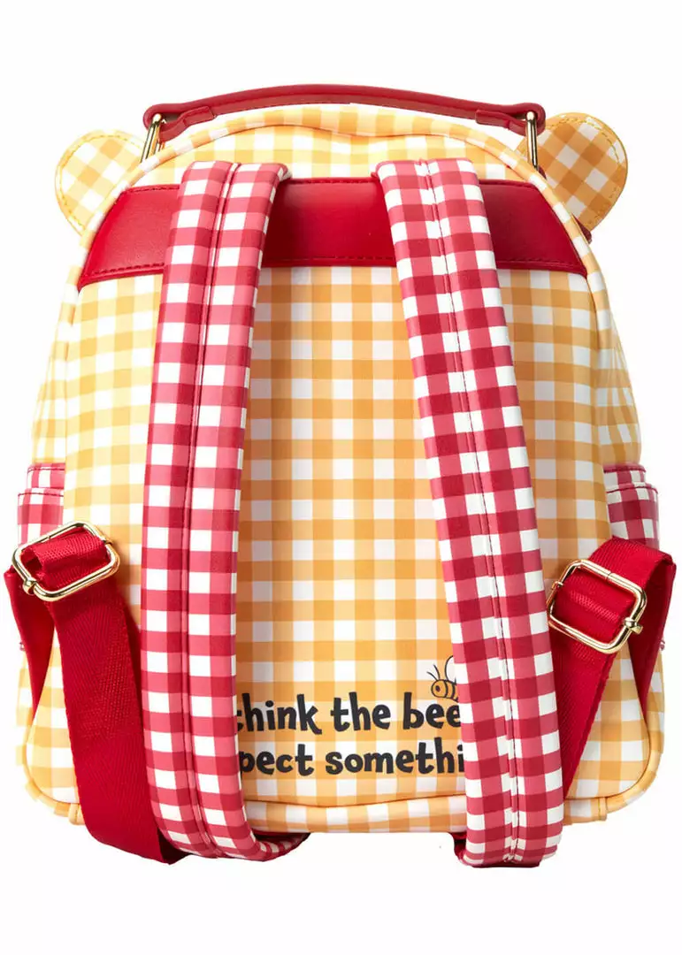 New In Loungefly Disney Winnie The Pooh Gingham Backpack Red 5 New In Loungefly Disney Winnie The Pooh Gingham Backpack Red