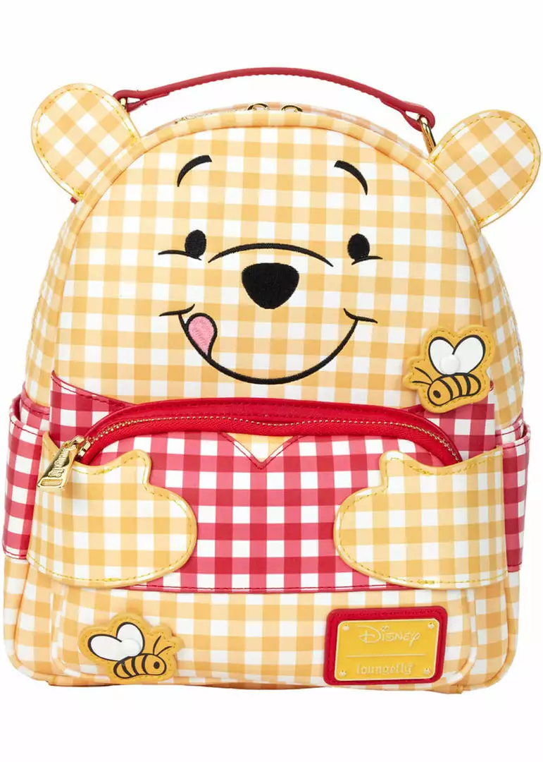 New In Loungefly Disney Winnie The Pooh Gingham Backpack Red 3 New In Loungefly Disney Winnie The Pooh Gingham Backpack Red