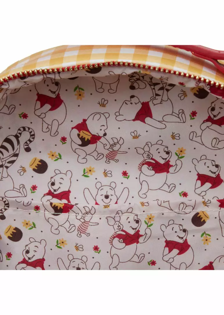 New In Loungefly Disney Winnie The Pooh Gingham Backpack Red 6 New In Loungefly Disney Winnie The Pooh Gingham Backpack Red