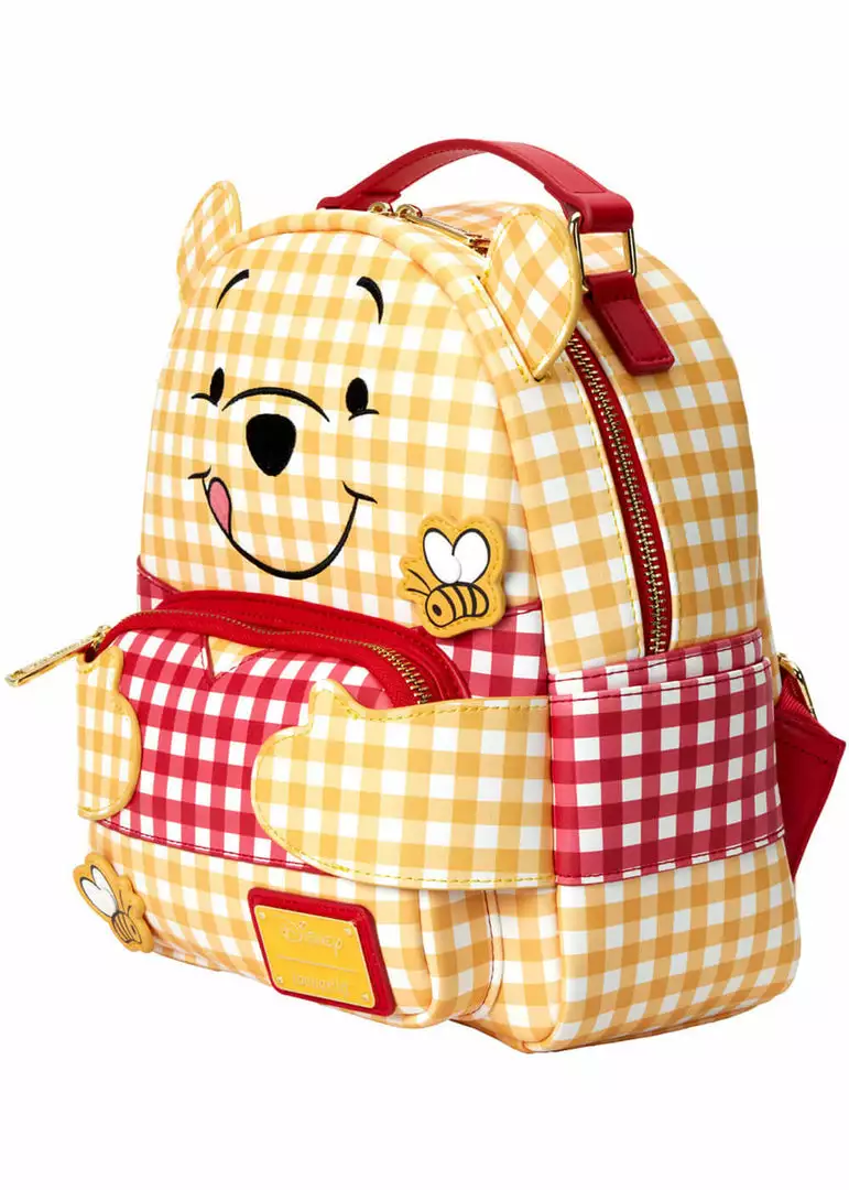 New In Loungefly Disney Winnie The Pooh Gingham Backpack Red 7 New In Loungefly Disney Winnie The Pooh Gingham Backpack Red